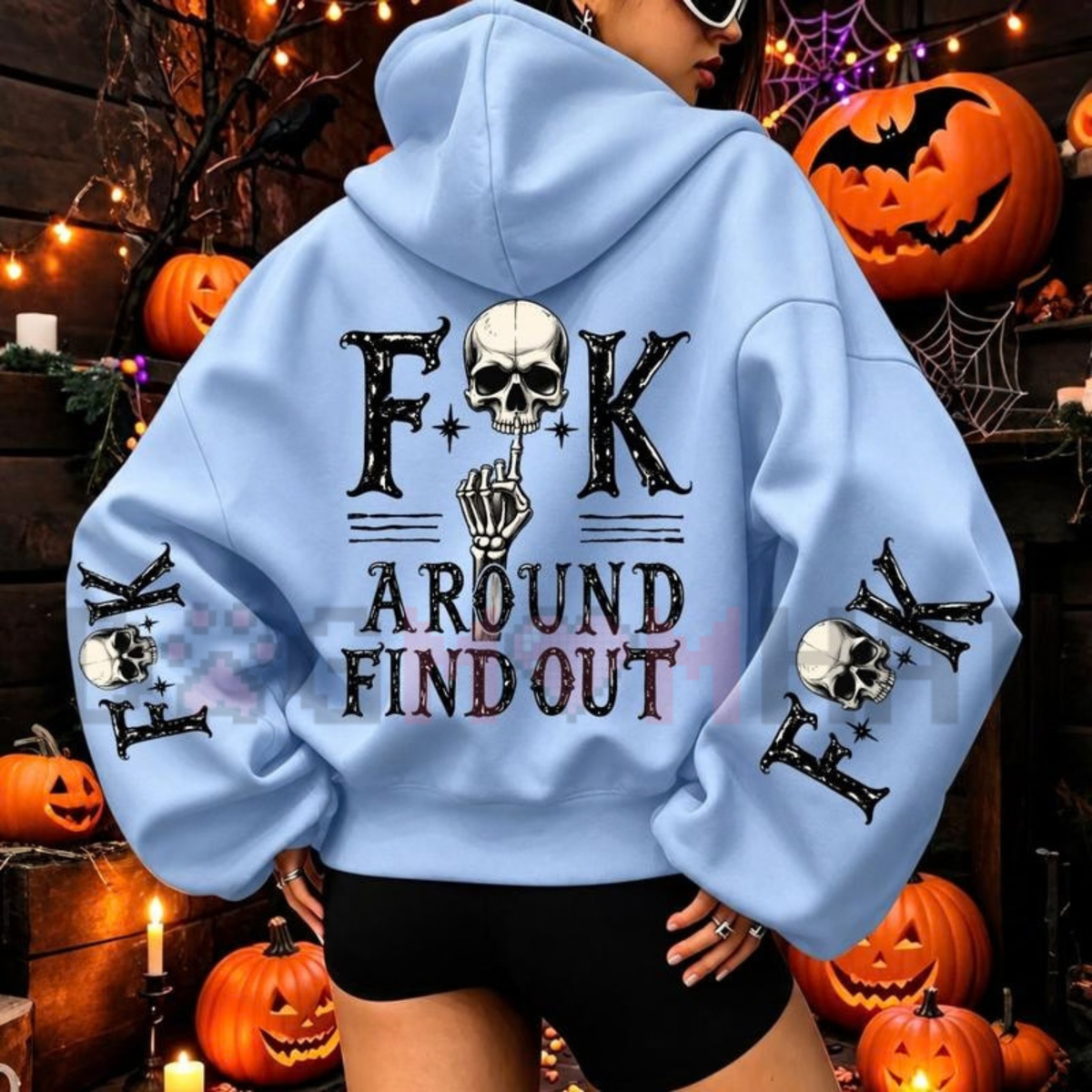 Fuck Around And Find Out Graphic Oversized Fleece Hoodie