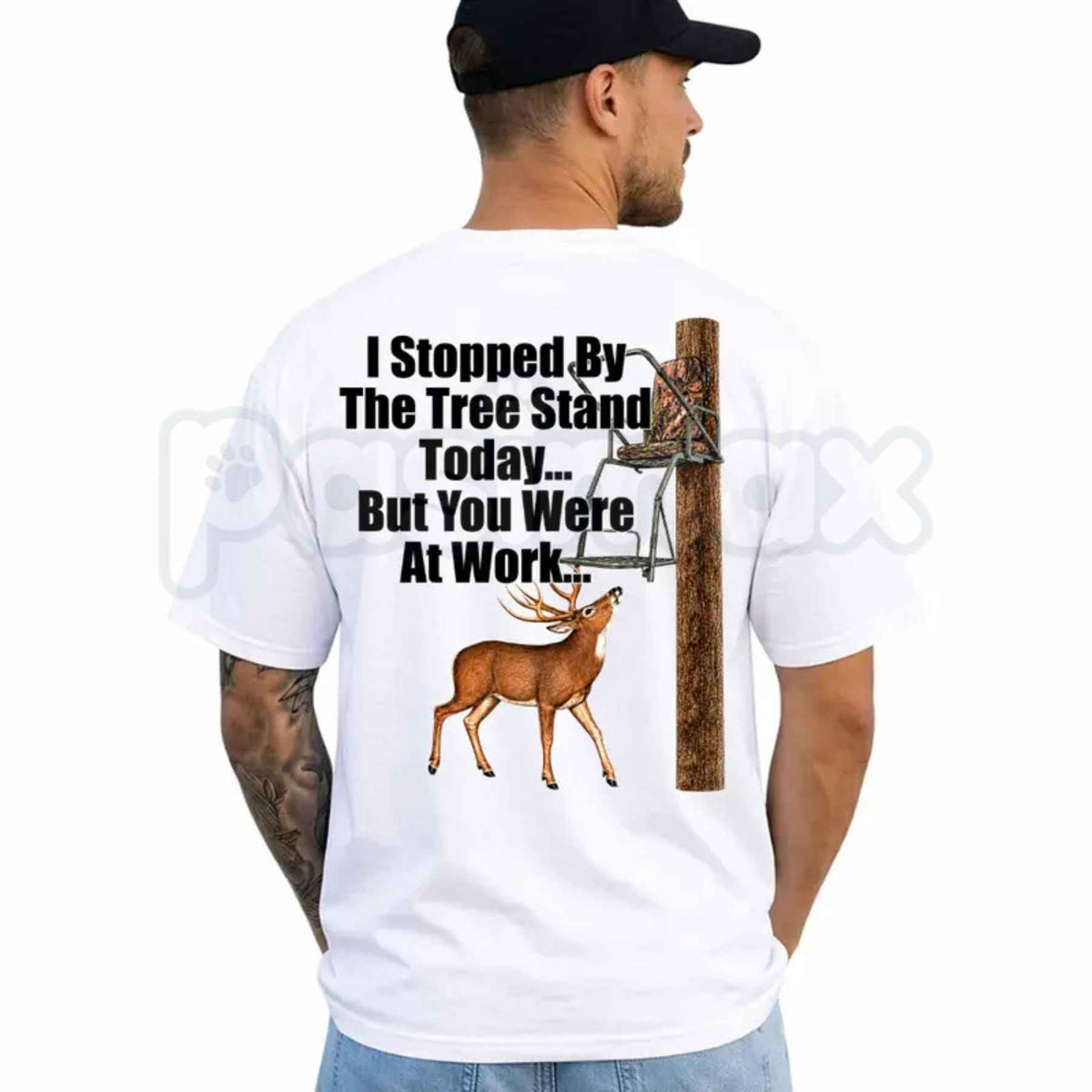 I Stopped By The Tree Stand T-Shirt โ Funny Deer Hunting Outdoor Unisex Cotton Tee