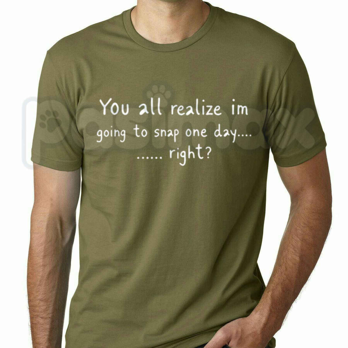 You All Realize Im Going To Snap One Day Right T-Shirt โ Funny Sarcastic Humor Unisex Tee