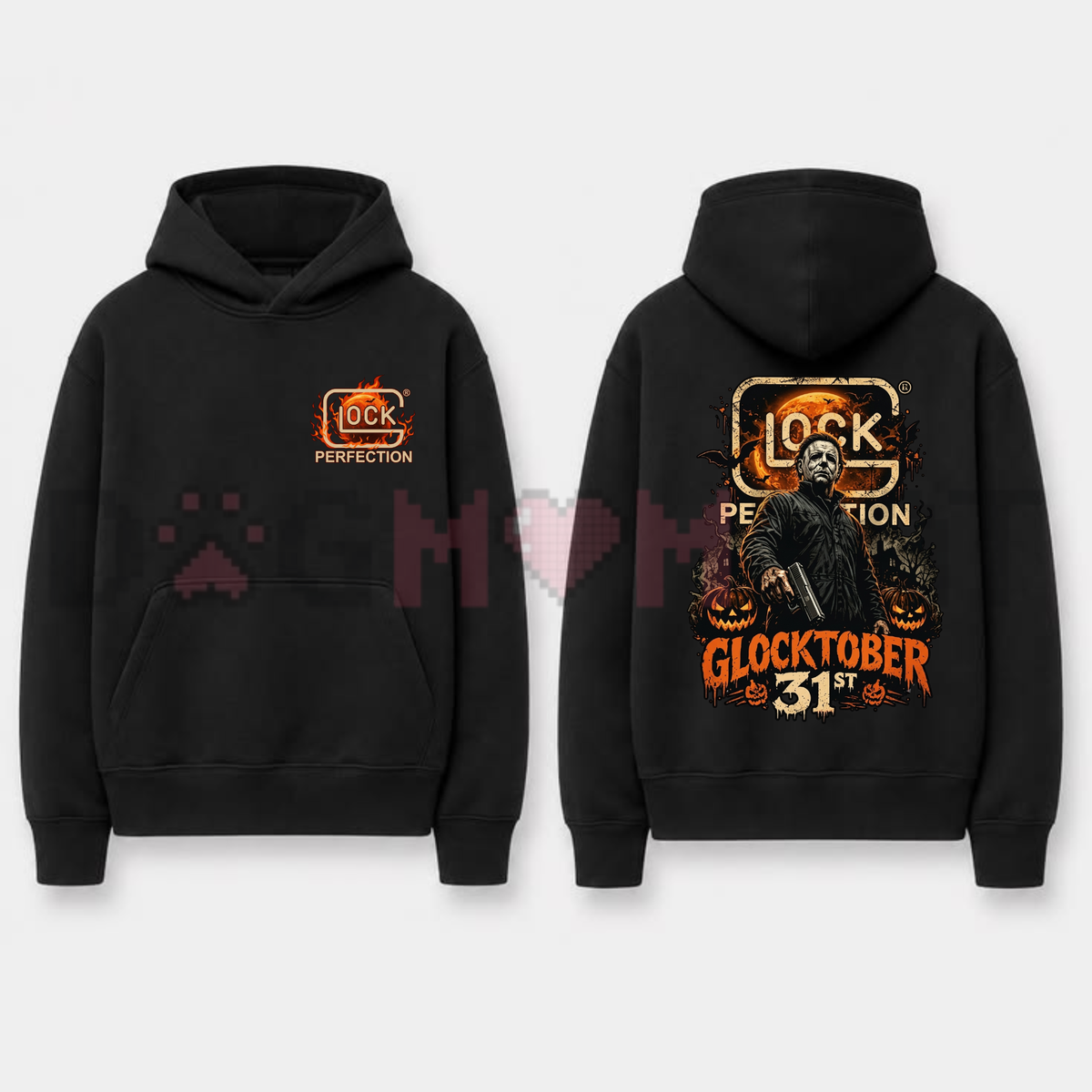 Michael Myers Glocktober 31st Double-Sided Graphic Hoodie
