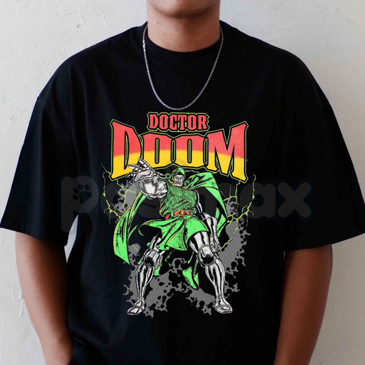 Doctor Doom Graphic T-Shirt โ Vintage Marvel Comics Villain Unisex Tee