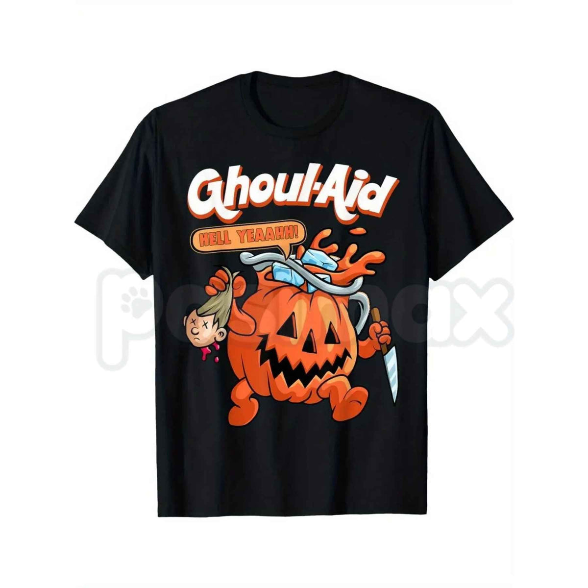 Halloween Ghoul Aid Pumpkin T-Shirt โ Retro Spooky Season Unisex Cotton Graphic Tee