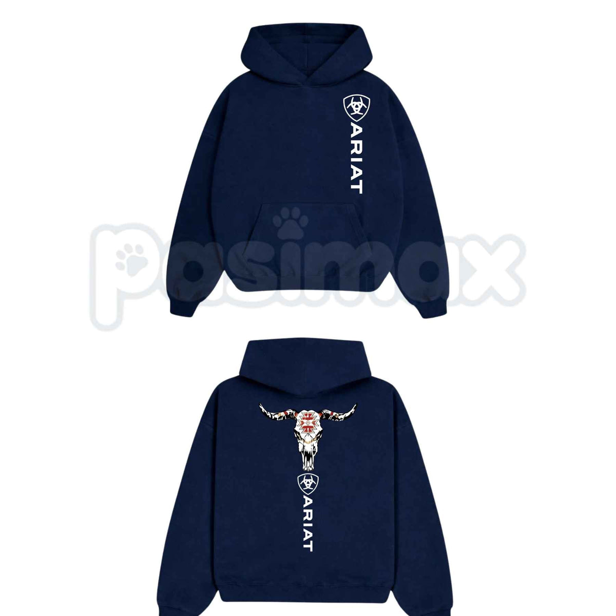 Ariat Classic Logo Hoodie โ Western Equestrian Workwear Pullover, Outdoor Country Lifestyle Sweatshirt, Unisex Heavy Blend
