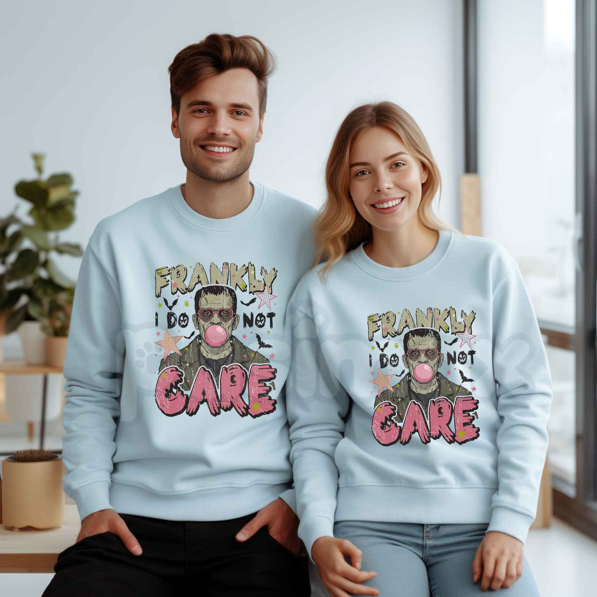 Frankly Do Not Care Graphic Sweatshirt | Retro Attitude Crewneck