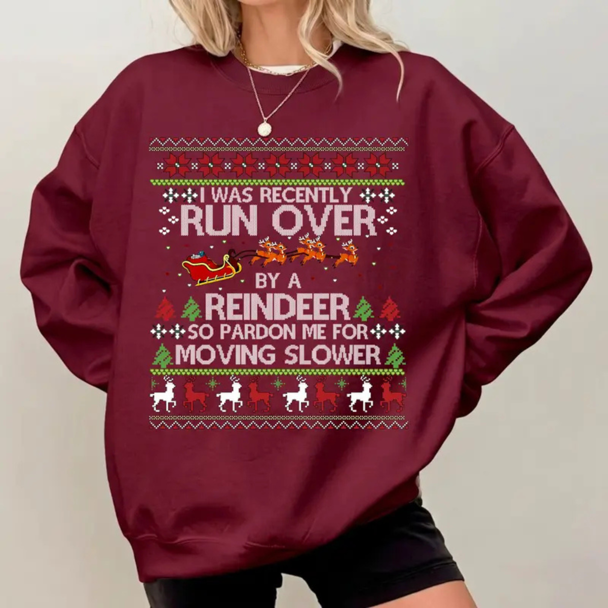 "Most Likely To Get Run Over By A Reindeer" Funny Christmas T-Shirt