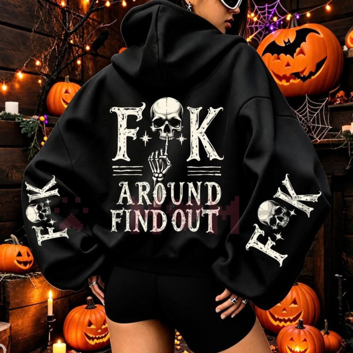 Fuck Around And Find Out Graphic Oversized Fleece Hoodie