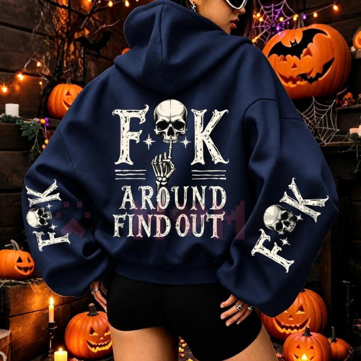 Fuck Around And Find Out Graphic Oversized Fleece Hoodie
