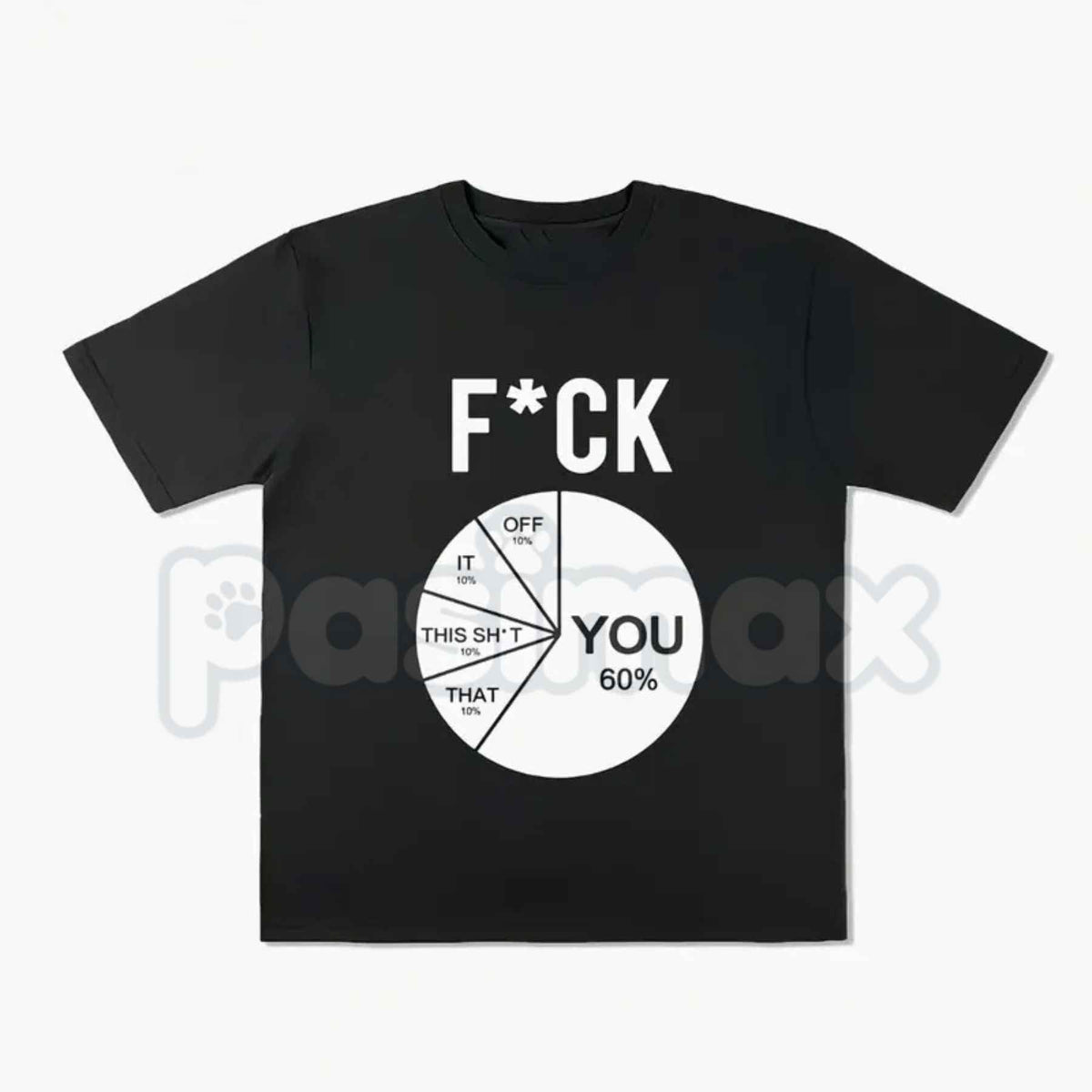 Funny Pie Chart T-Shirt โ Sarcastic Humor Diagram Unisex Cotton Graphic Tee