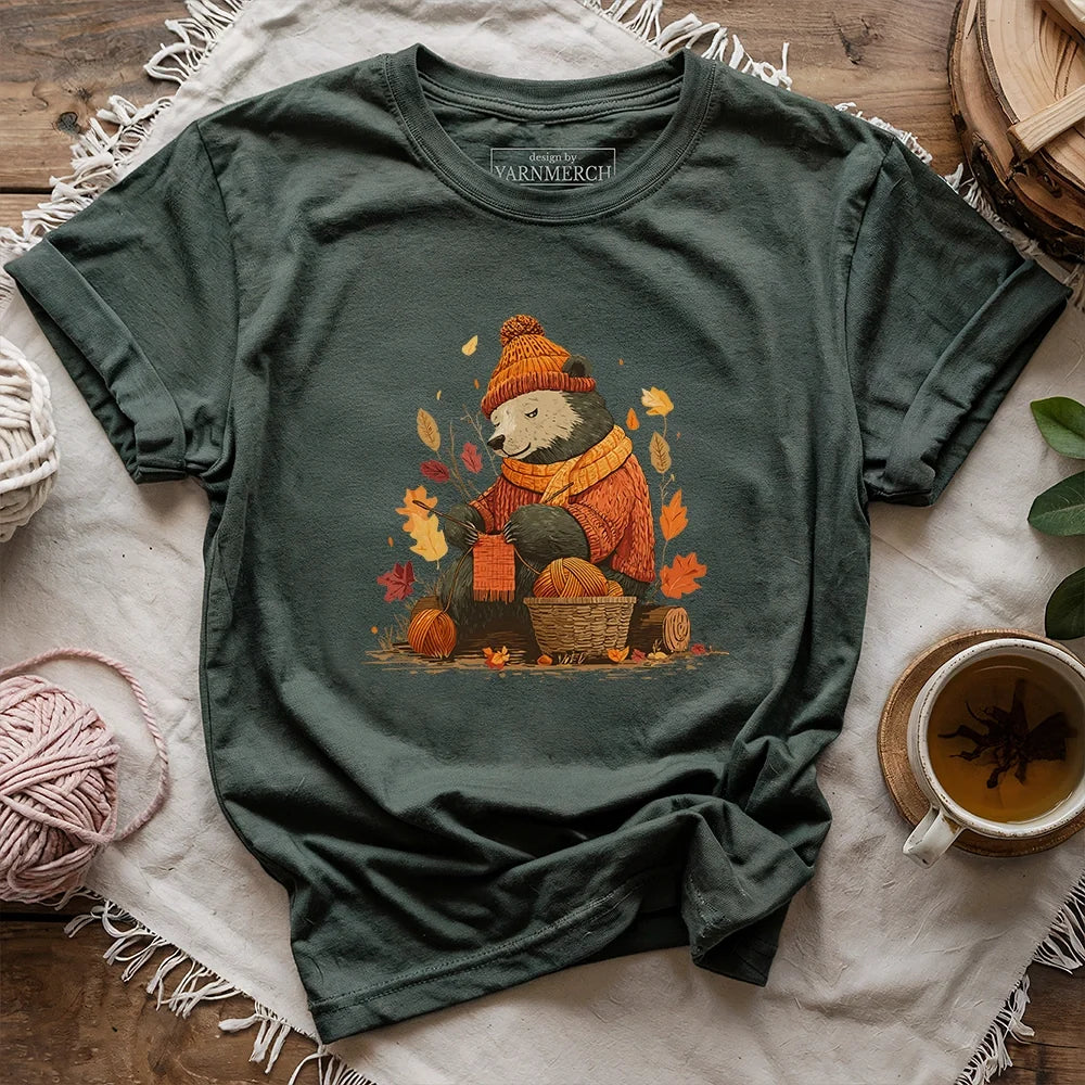Bear Knitting T-shirt
