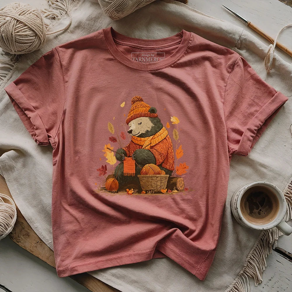 Bear Knitting T-shirt