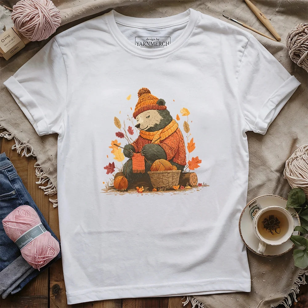 Bear Knitting T-shirt