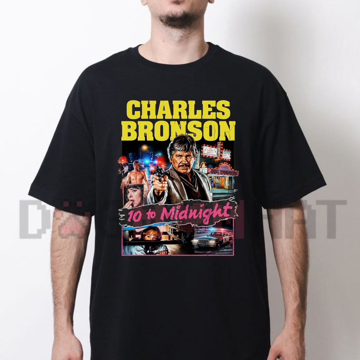 10 to Midnight 1983 Charles Bronson Vintage Action Movie T-Shirt