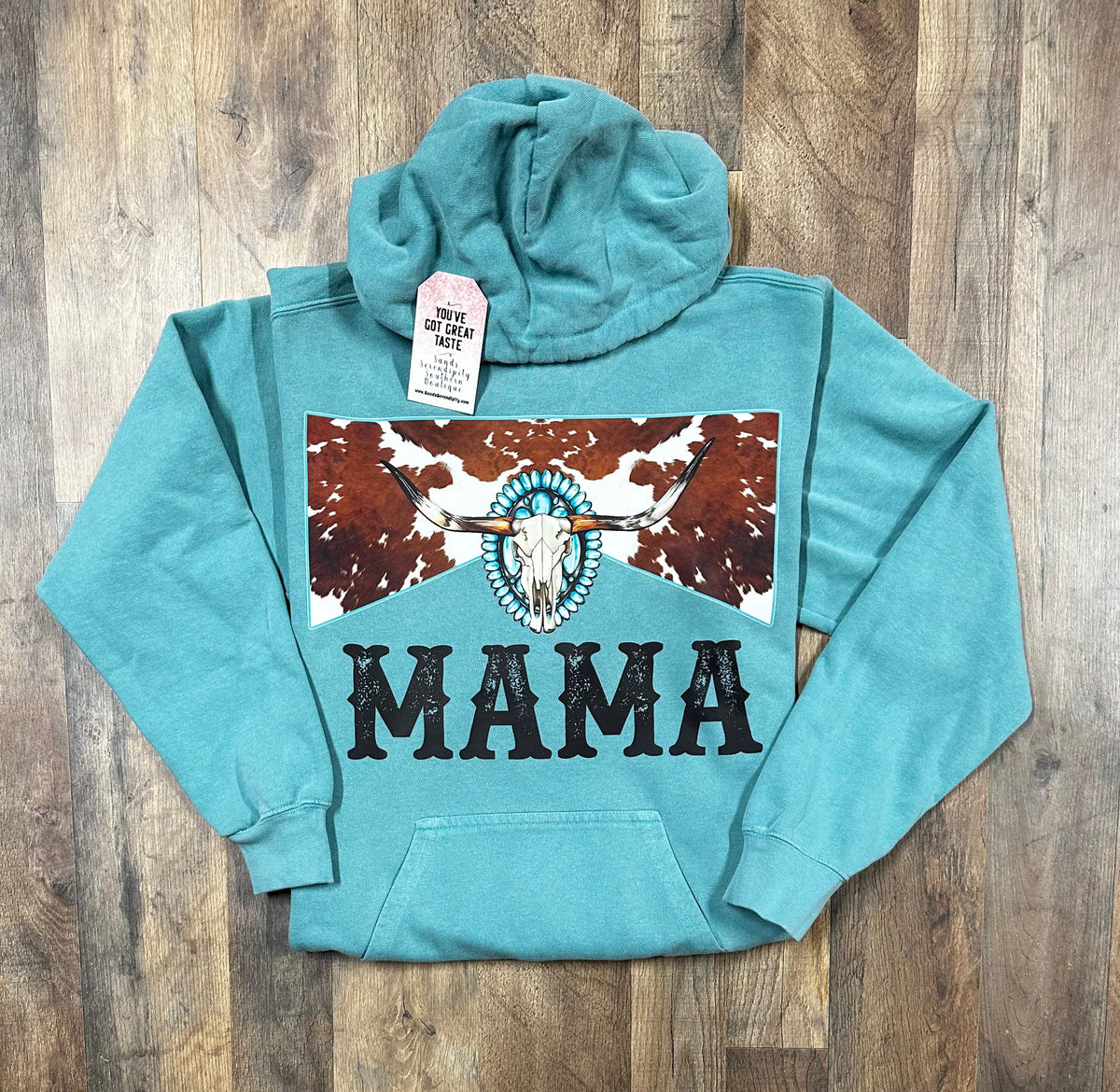 Turquoise Mama | Cozy Western Hoodie