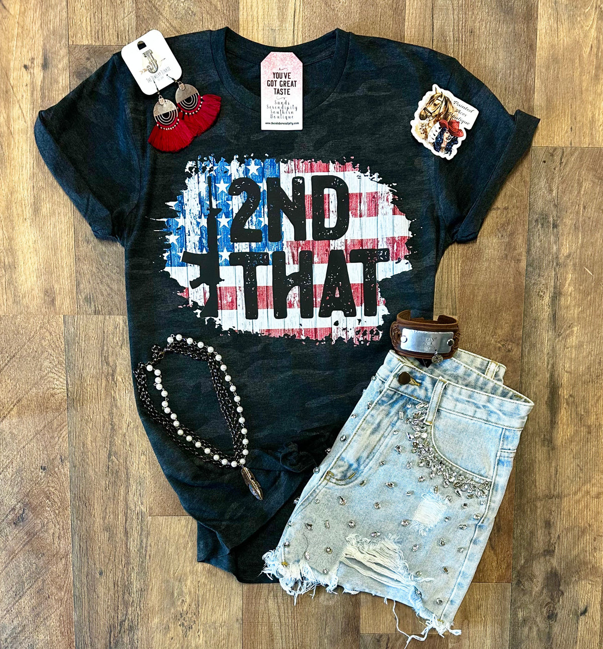 Camo I 2nd That | Patriotic Graphic T-Shirt