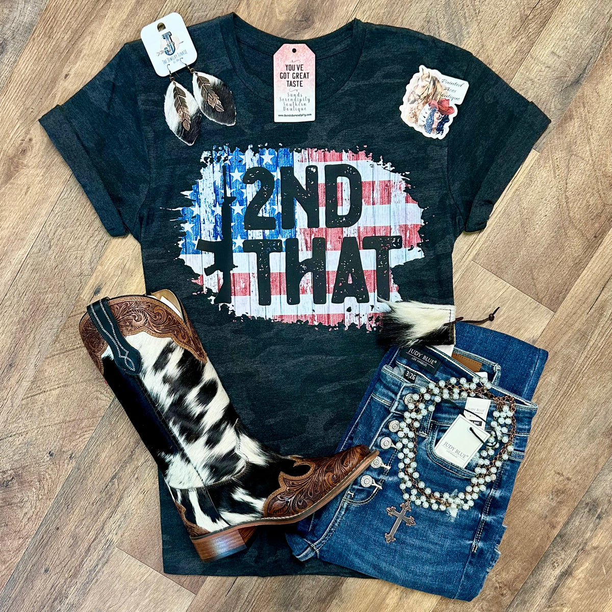 Camo I 2nd That | Patriotic Graphic T-Shirt