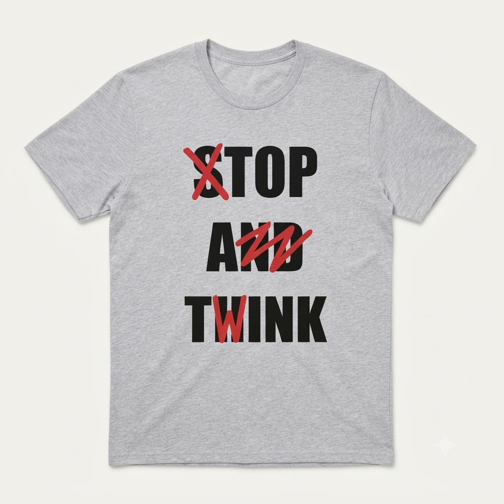 Stop and Think T-Shirt โ Funny Sarcastic Humorous Unisex Graphic Tee