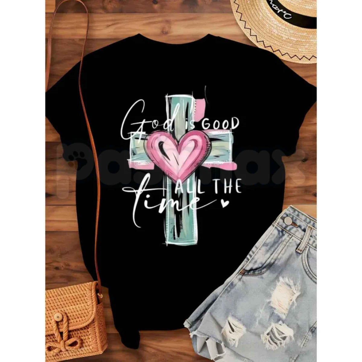 God Is Good Graphic T-Shirt – Christian Faith Quote Inspirational Unisex Tee