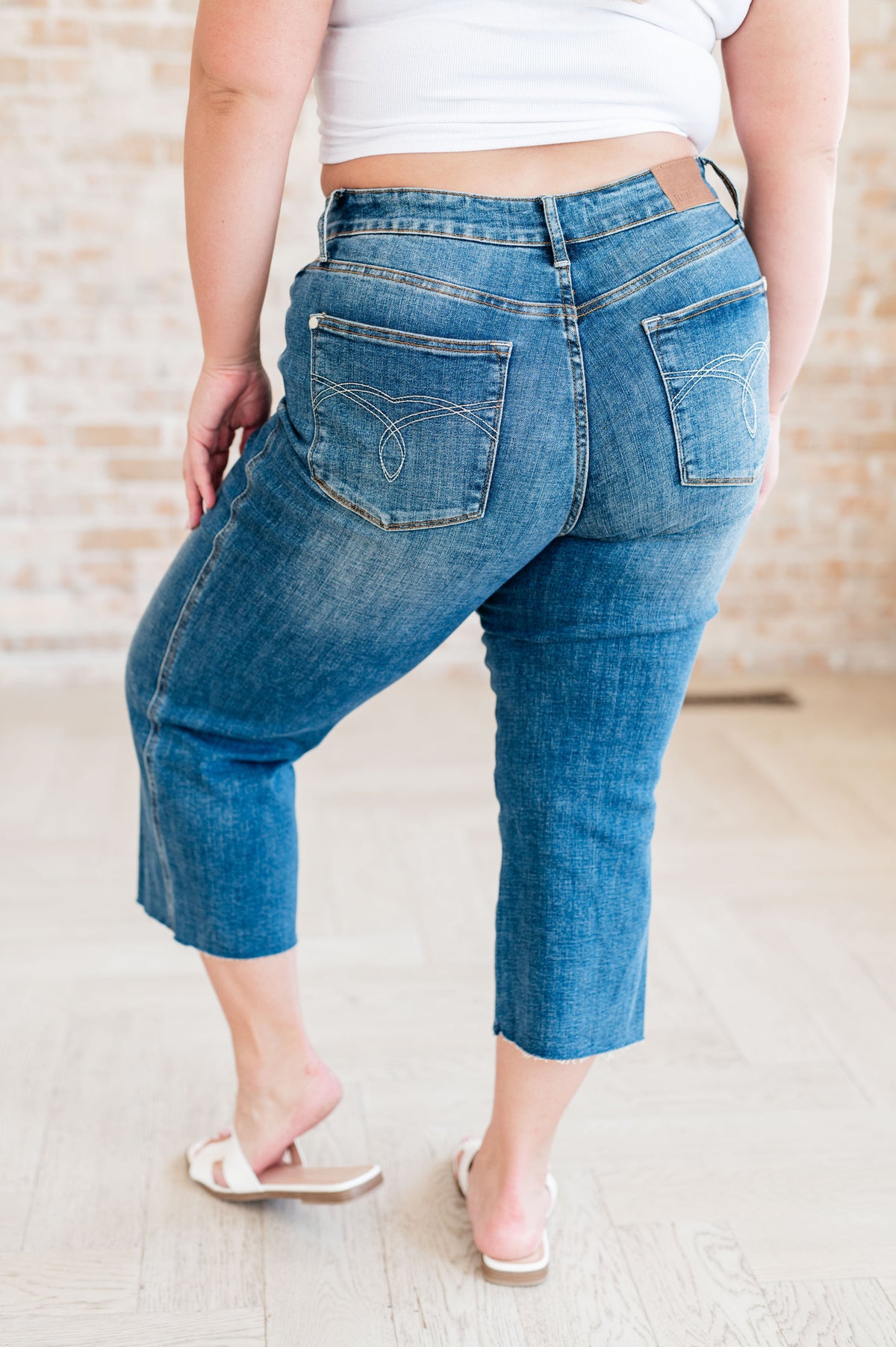 Hayes High Rise Wide Leg Crop Jeans by Judy Blue
