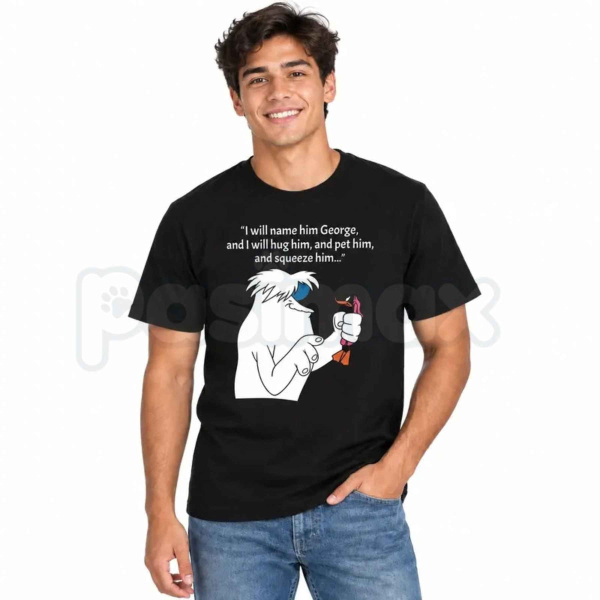 I Will Name Him George Abominable Snowman T-Shirt โ Funny Vintage Cartoon Unisex Tee