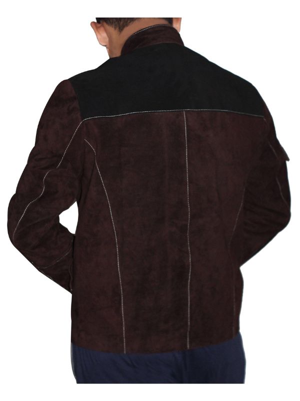 Men's Dark Brown Suede Leather Jacket