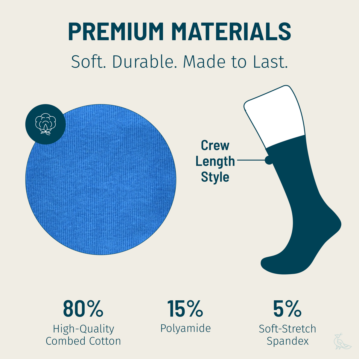 Solid Ocean Blue Socks