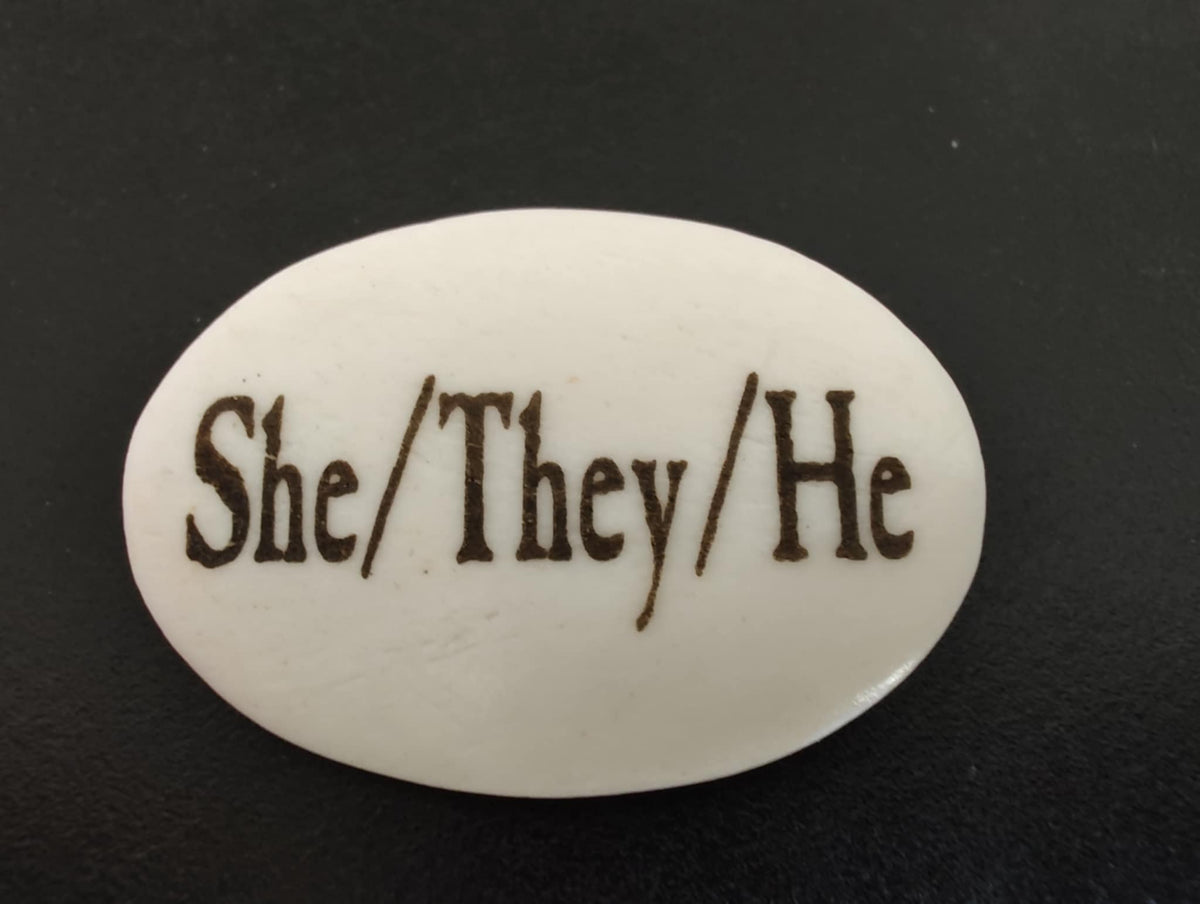 Pronoun Bone Pins