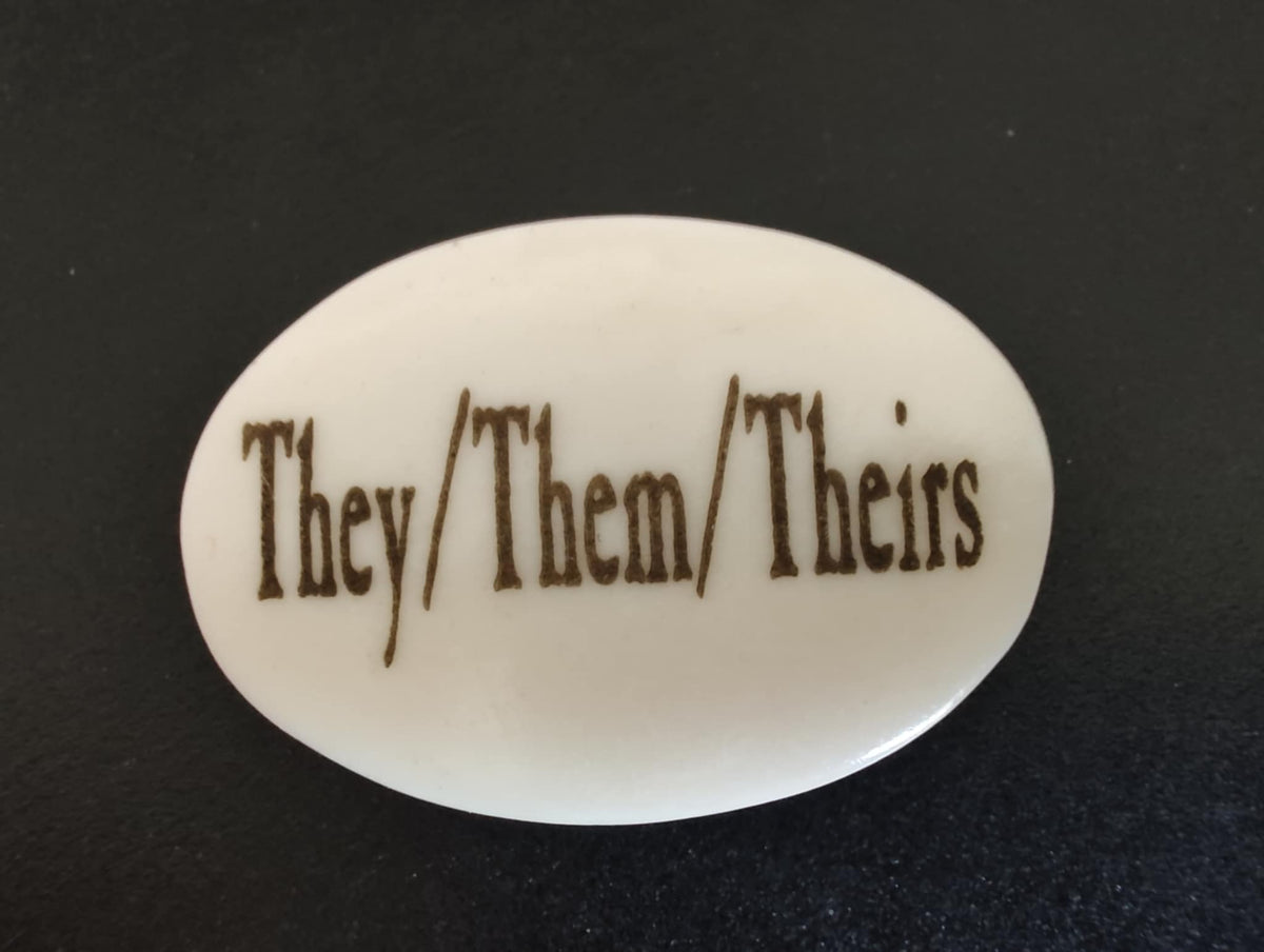 Pronoun Bone Pins
