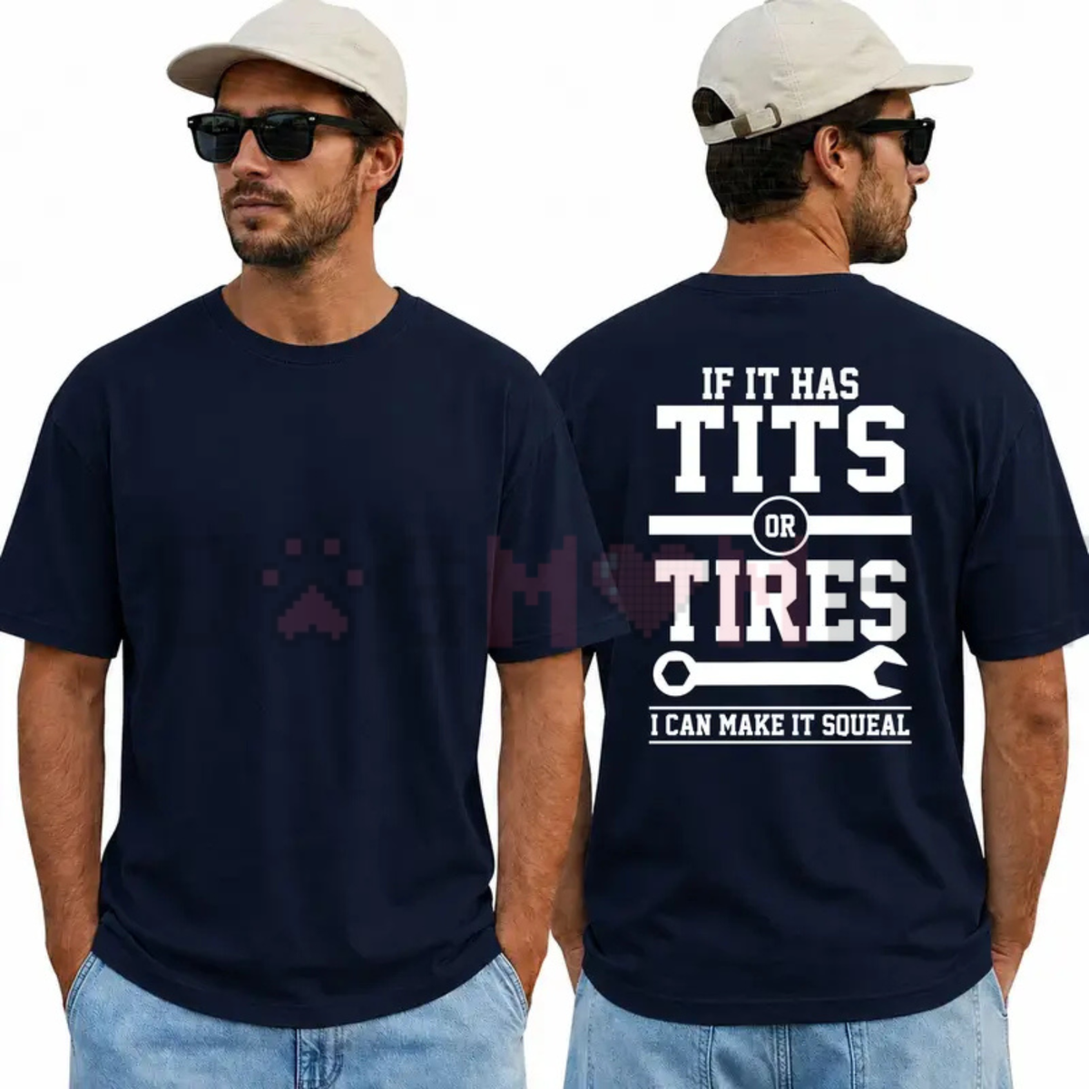 If It Has Tits Or Tires T-Shirt - Funny Mechanic Graphic Tee
