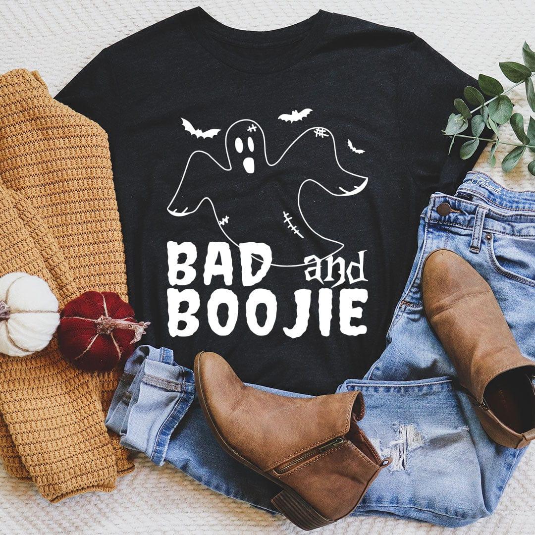 Funny Halloween Ghost Graphic Tee – \"Bad and Boojie\"
