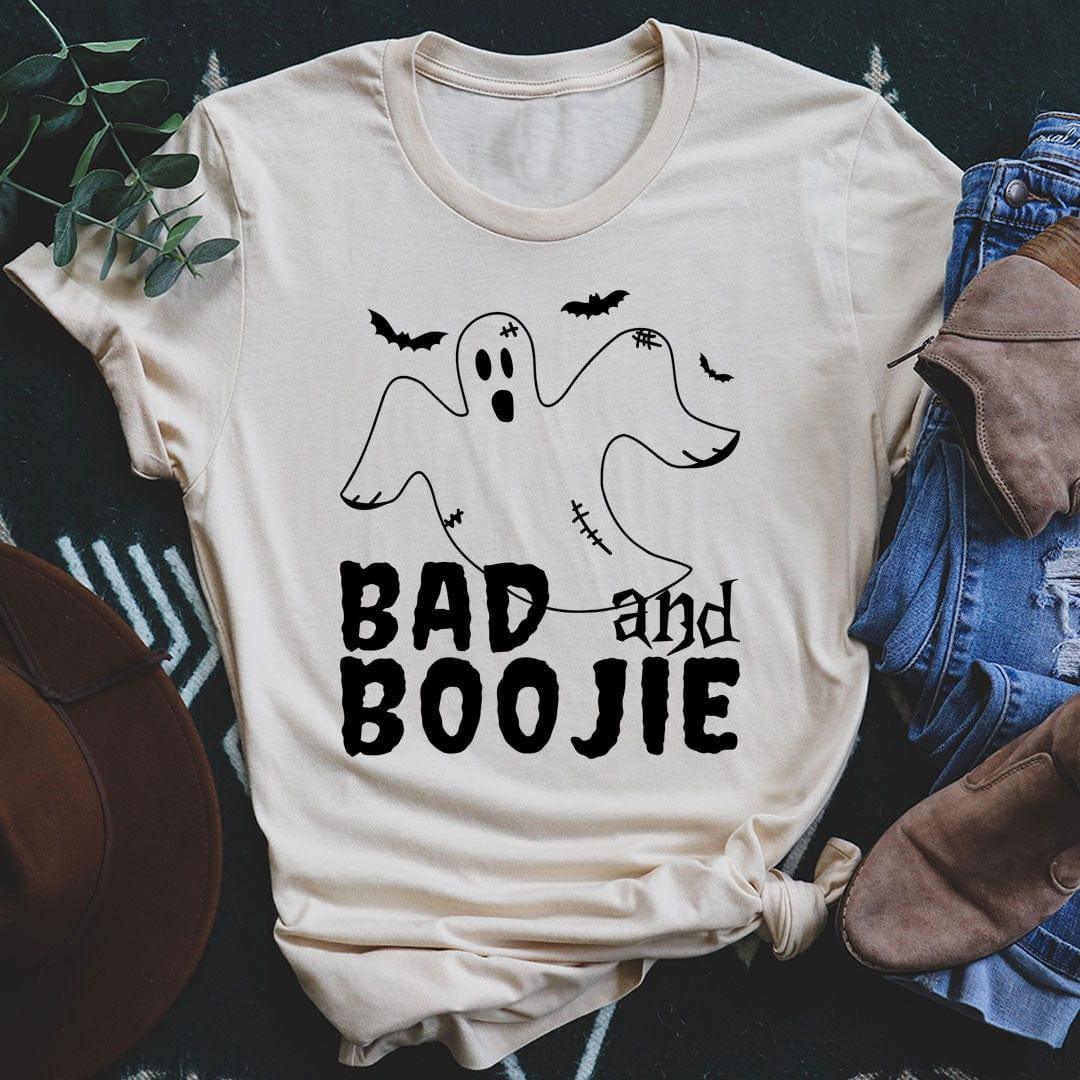 Funny Halloween Ghost Graphic Tee – \"Bad and Boojie\"