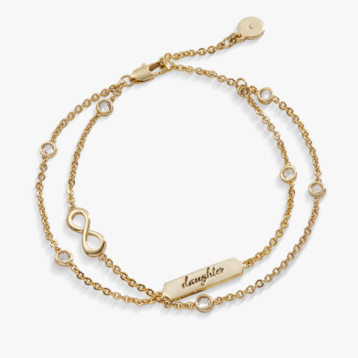 Daughter Infinity Chain Double Strand Bracelet