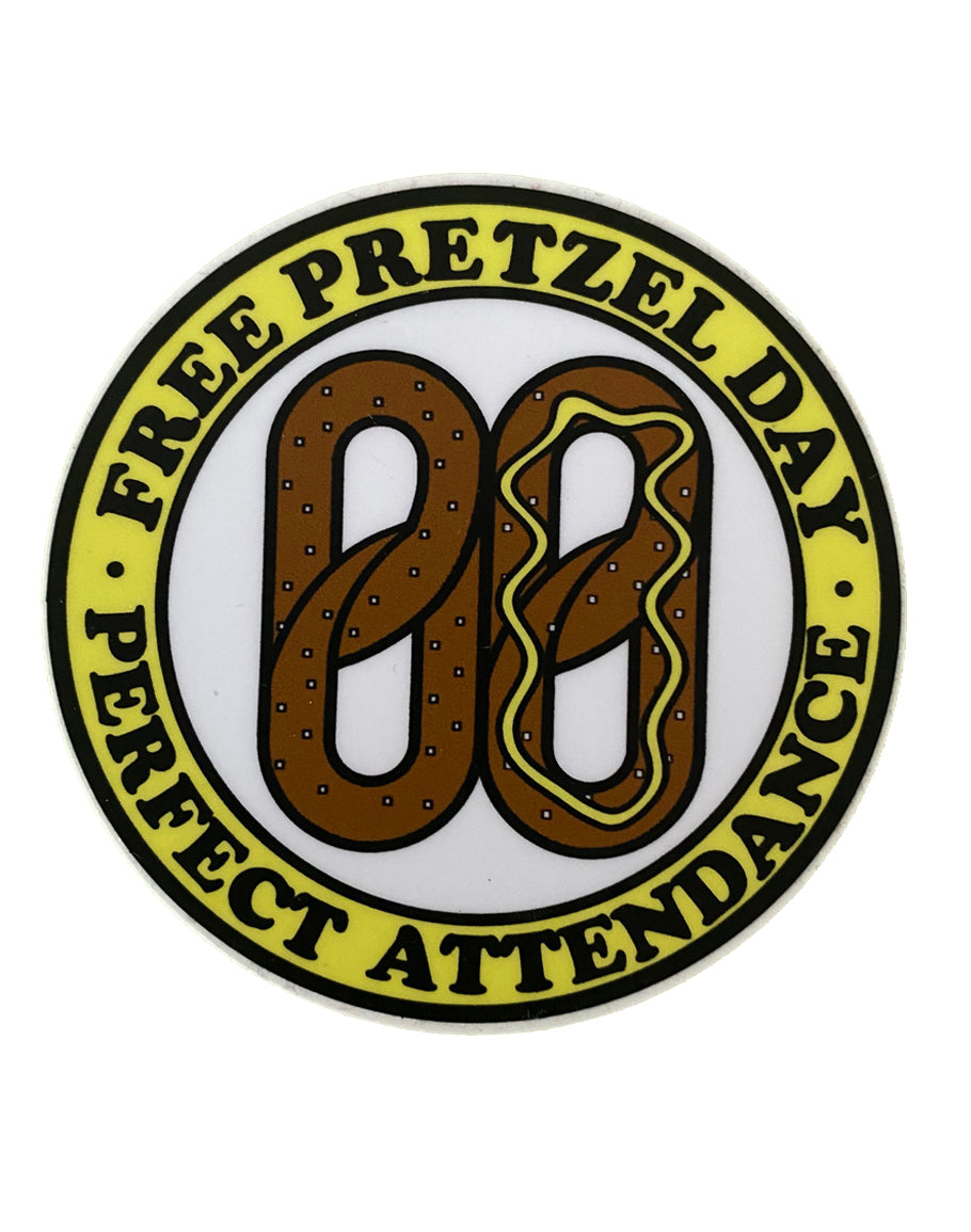 Pretzel Day Sticker