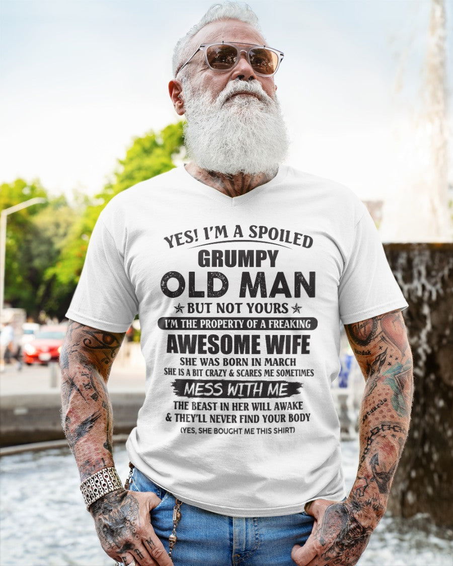 Awesome wife March - Perfect gift for your husband from wife - NGHL03 (SKU96-68-03)