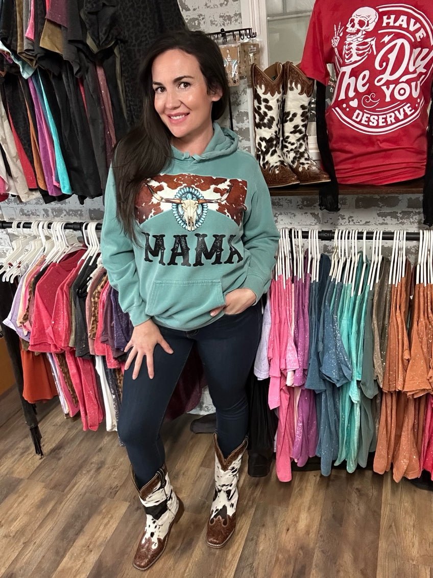 Turquoise Mama | Cozy Western Hoodie