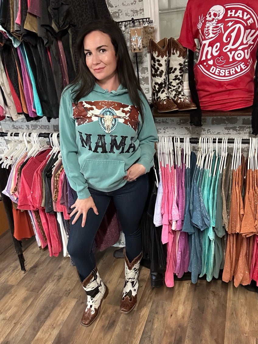 Turquoise Mama | Cozy Western Hoodie