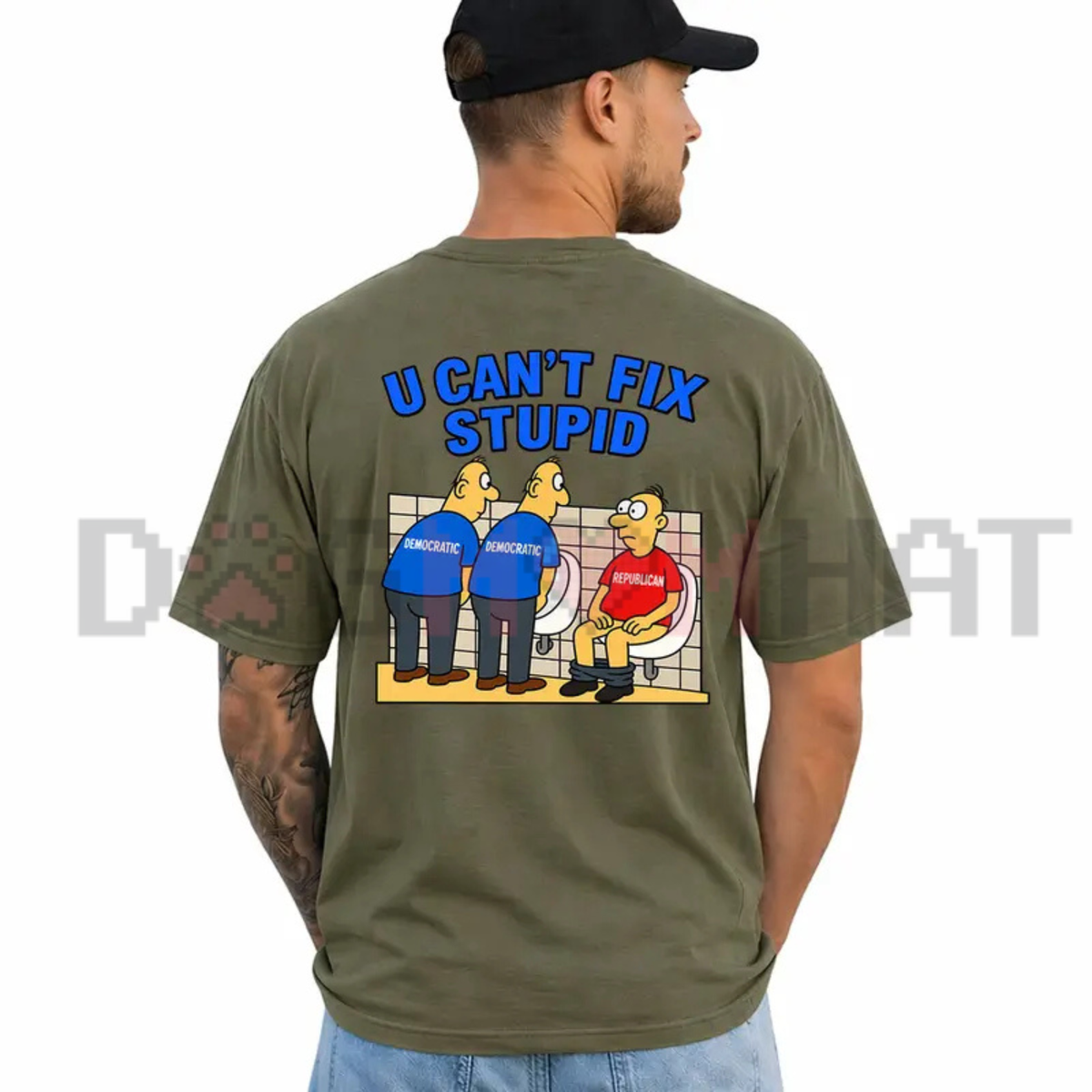 "You Can't Fix Stupid" Funny Political Satire Graphic T-Shirt - Casual Cotton Menswear