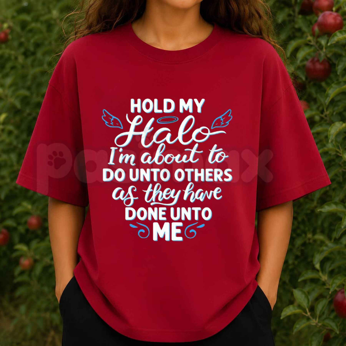 Hold My Halo Do Unto Others T-Shirt – Funny Faith Humor Christian Unisex Graphic Tee