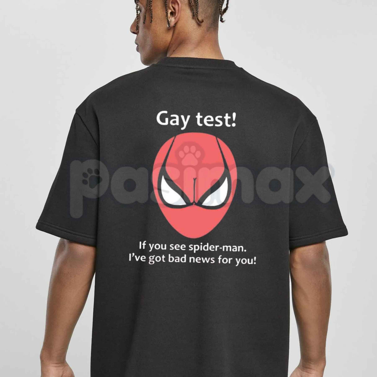 Gay Test If You See Spiderman T-Shirt – Funny Optical Illusion Unisex Cotton Graphic Tee