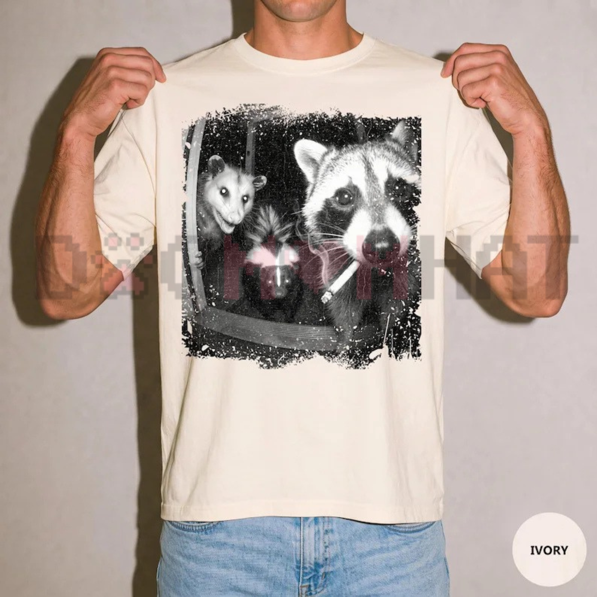 Bog Bound Tee – "Trash Panda Night Crew" Funny Raccoon Opossum Skunk Graphic Shirt