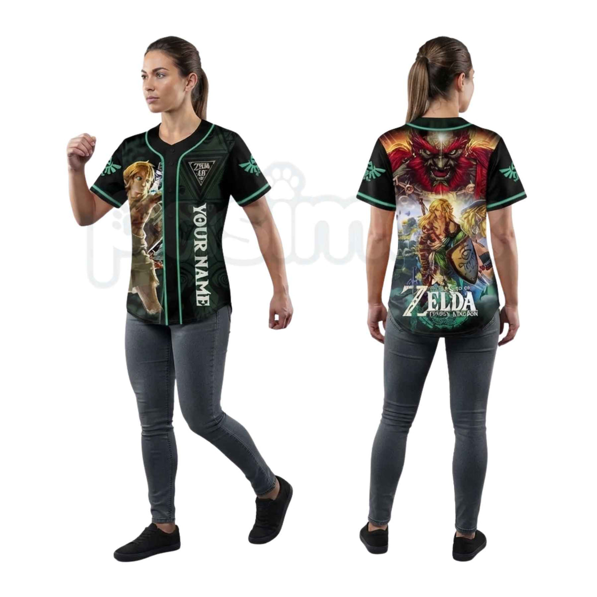 The Legend of Zelda 40th Anniversary Custom Name Baseball Jersey – Personalized Gaming Fan Shirt
