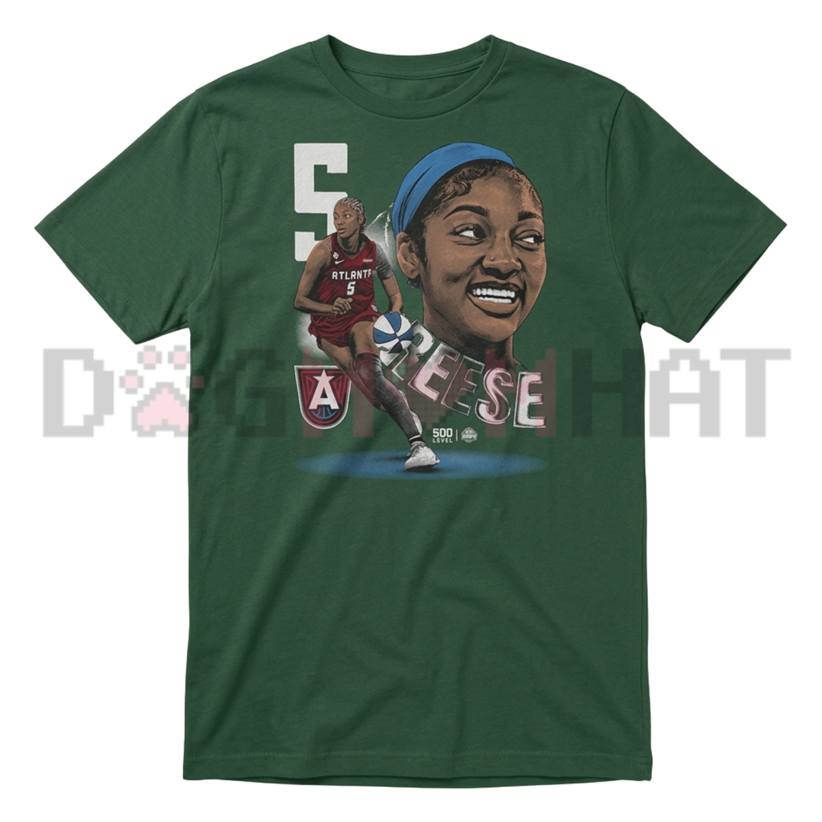 Atlanta Hoops Star Dual Image Graphic T-Shirt