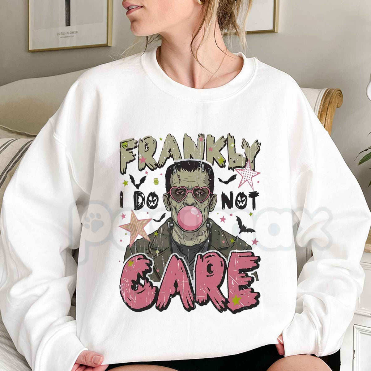 Frankly Do Not Care Graphic Sweatshirt | Retro Attitude Crewneck