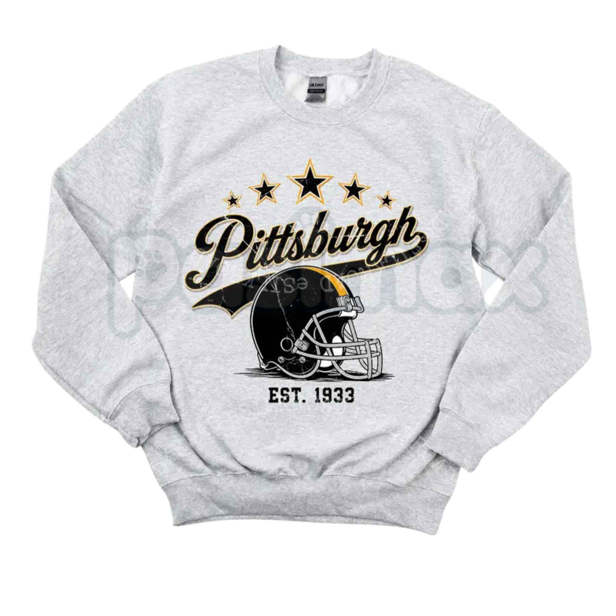 Vintage All Team Football Sweatshirt | Ash Grey 1960s Retro Game Day Crewneck