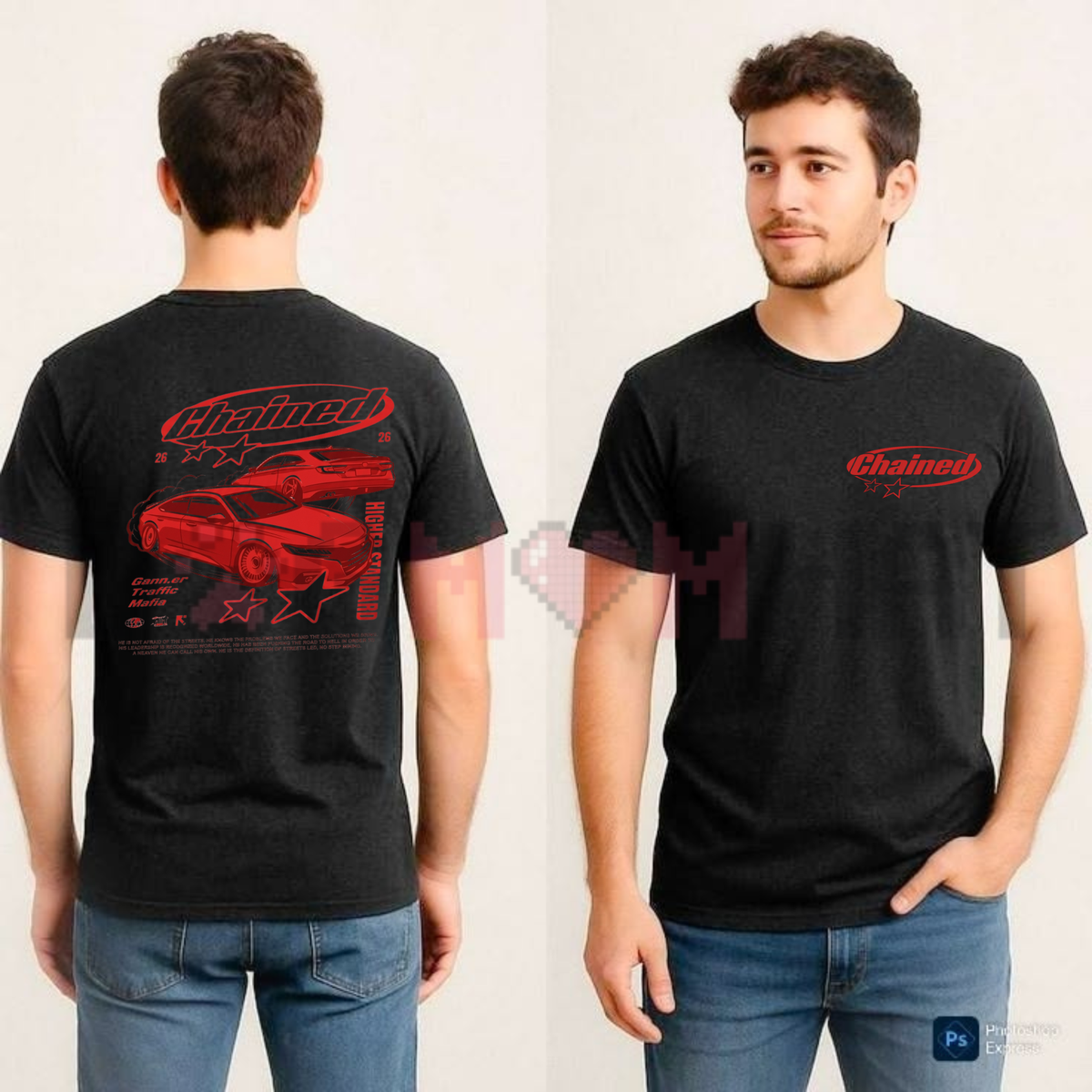 Restrained Anchor Streetwear Tee – Cyberpunk Chained Artwork Shirt