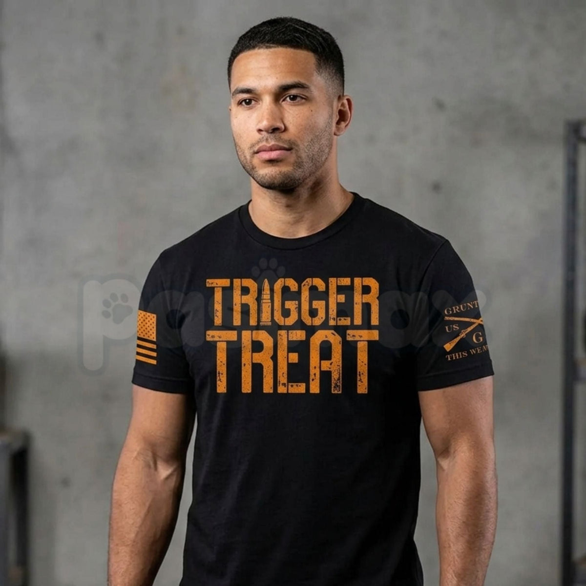 Tactical Gun Lover Halloween Trigger Treat Graphic Shirt – Spooky 2A Tee