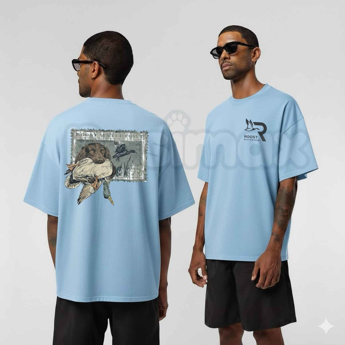 Roost Waterfowl Boykin Stamp T-Shirt – Outdoor Hunting Dog Unisex Cotton Graphic Tee