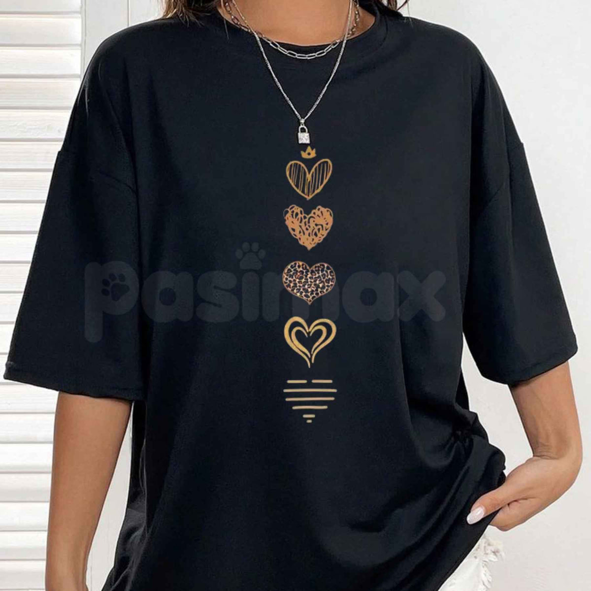 Graphic Heart Print T-Shirt – Trendy Aesthetic Love Unisex Cotton Graphic Tee
