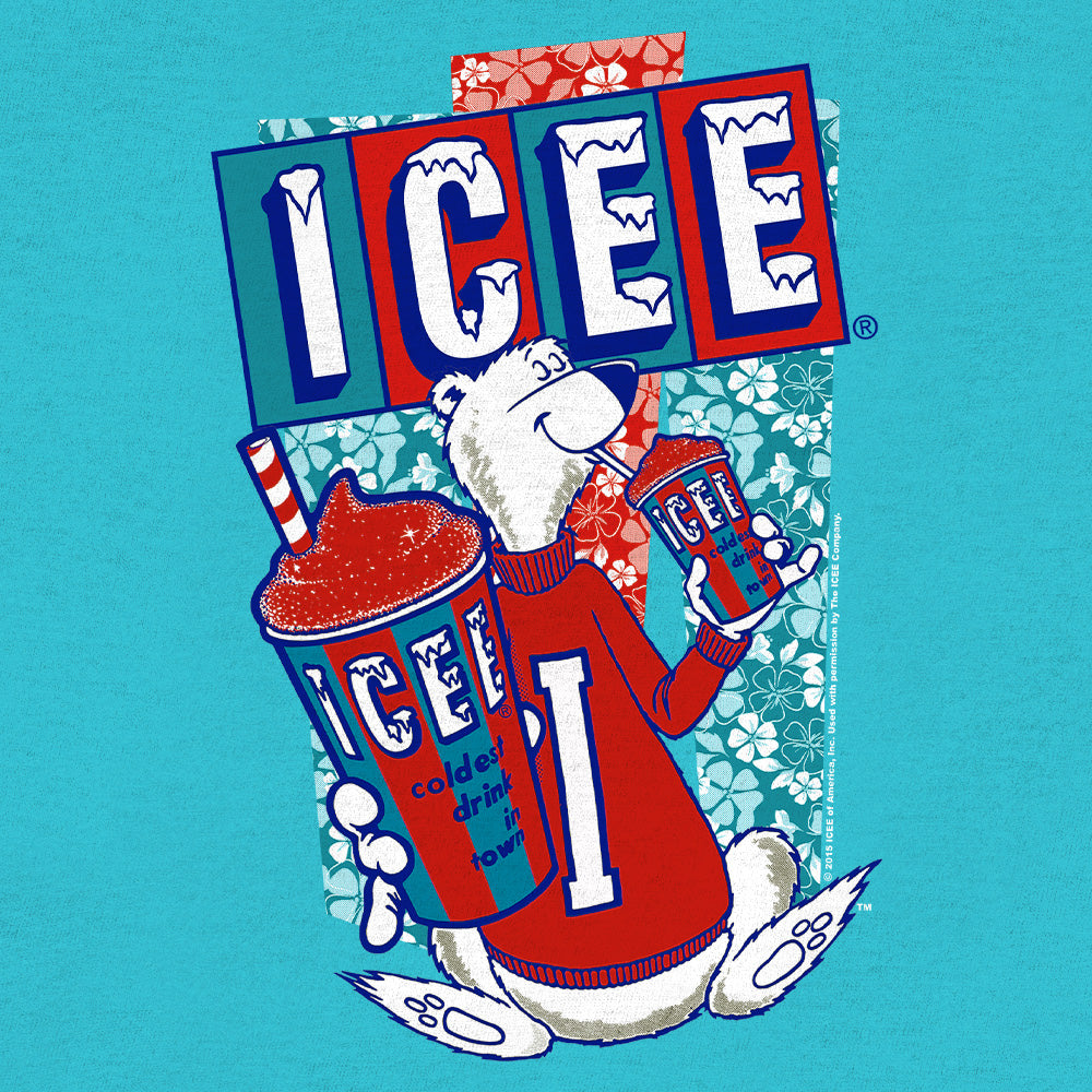 Hawaiian ICEE Polar Bear T-Shirt - Blue