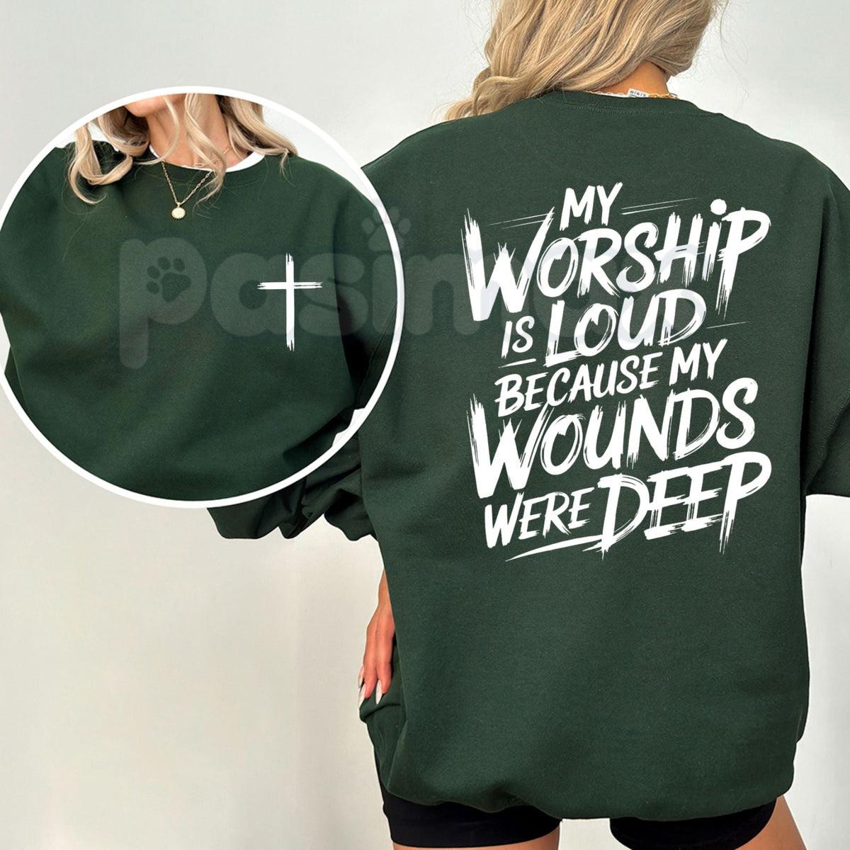 My Worship Is Loud Sweatshirt | Christian Faith Testimony Graphic Crewneck