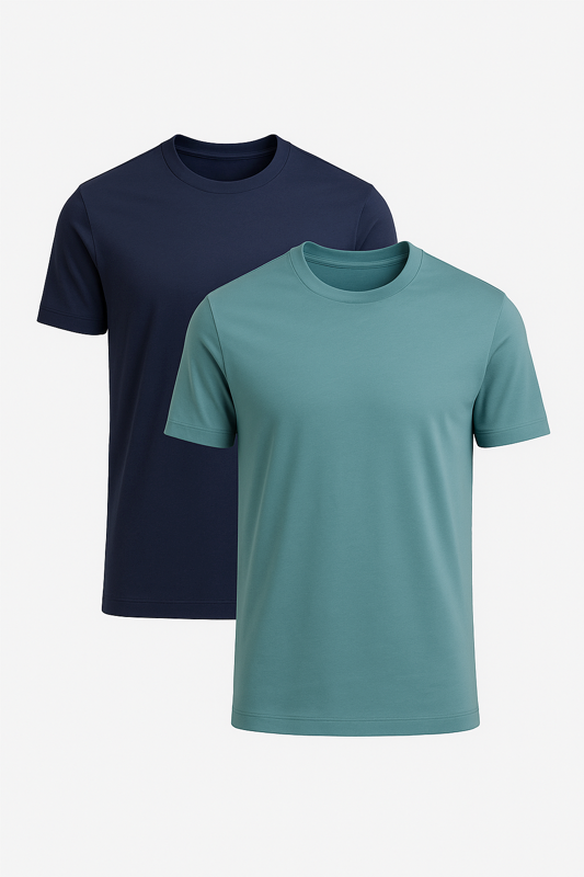 Buki State of the Art Supima Tee 2-Pack - Blue Grey/Blue Night